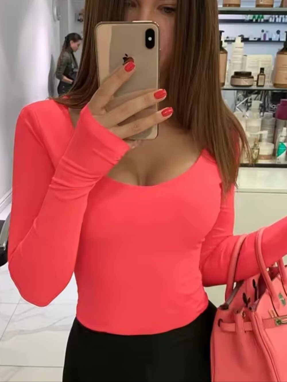 neon pink bodysuit